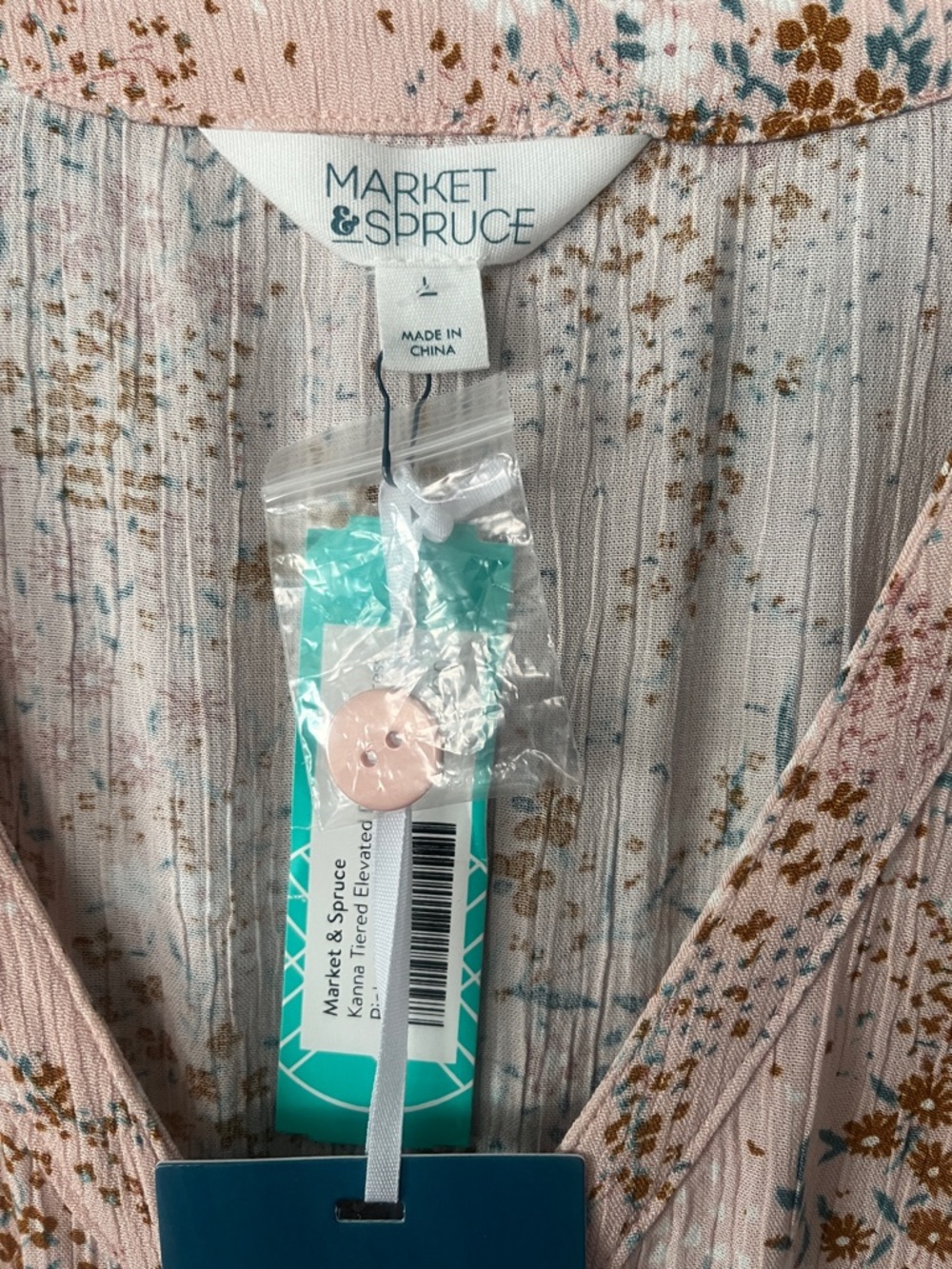 Market & Spruce Blush Pink Floral Button-Front Maxi Dress - Picture 7 of 9